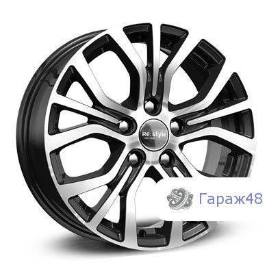 K&amp;K KC736 R16 / 6.5J PCD 5x114.3 ET 45 ЦО 60.1 Литые Черный с полированной лицевой поверхностью