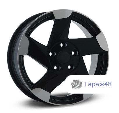 Replica RE5H R16 / 6.5J PCD 5x114.3 ET 50 ЦО 66.1 Литые Черный с полированной лицевой поверхностью