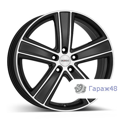 Dezent TH R19 / 8.5J PCD 5x108 ET 45 ЦО 70.1 Литые Черный с полированной лицевой поверхностью