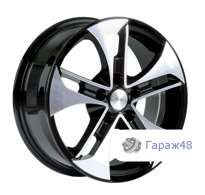 Skad Venecia R16 / 6.5J PCD 5x108 ET 50 ЦО 63.4 Литые Черный с полированной лицевой поверхностью