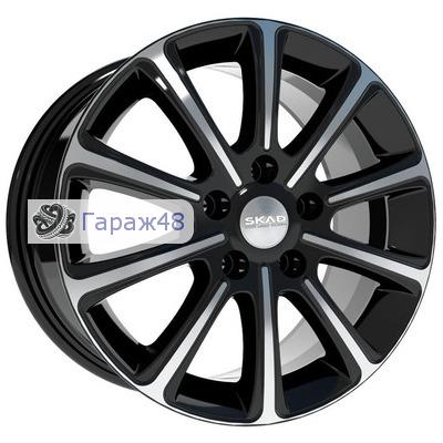 Skad Milan R16 / 6.5J PCD 5x114.3 ET 38 ЦО 67.1 Литые Черный глянцевый с полированной лицевой поверхностью