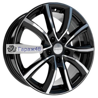 Skad Ontario R17 / 7J PCD 5x114.3 ET 50 ЦО 67.1 Литые Черный глянцевый с полированной лицевой поверхностью