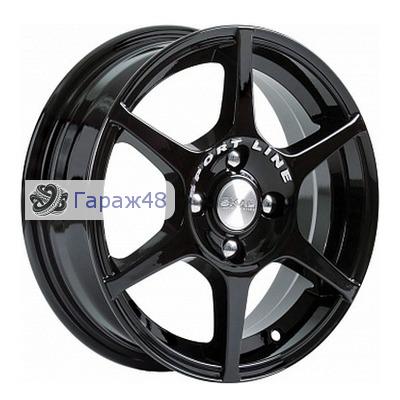 Skad Jaguar R14 / 5.5J PCD 4x100 ET 38 ЦО 67.1 Литые Черный глянцевый с полированной лицевой поверхностью